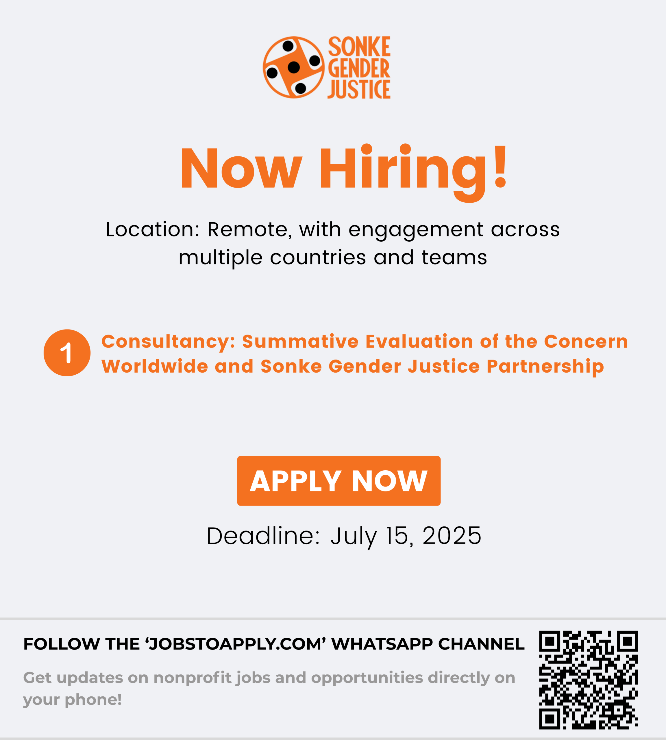 Consultancy: Summative Evaluation of the Concern Worldwide and Sonke Gender Justice Partnership