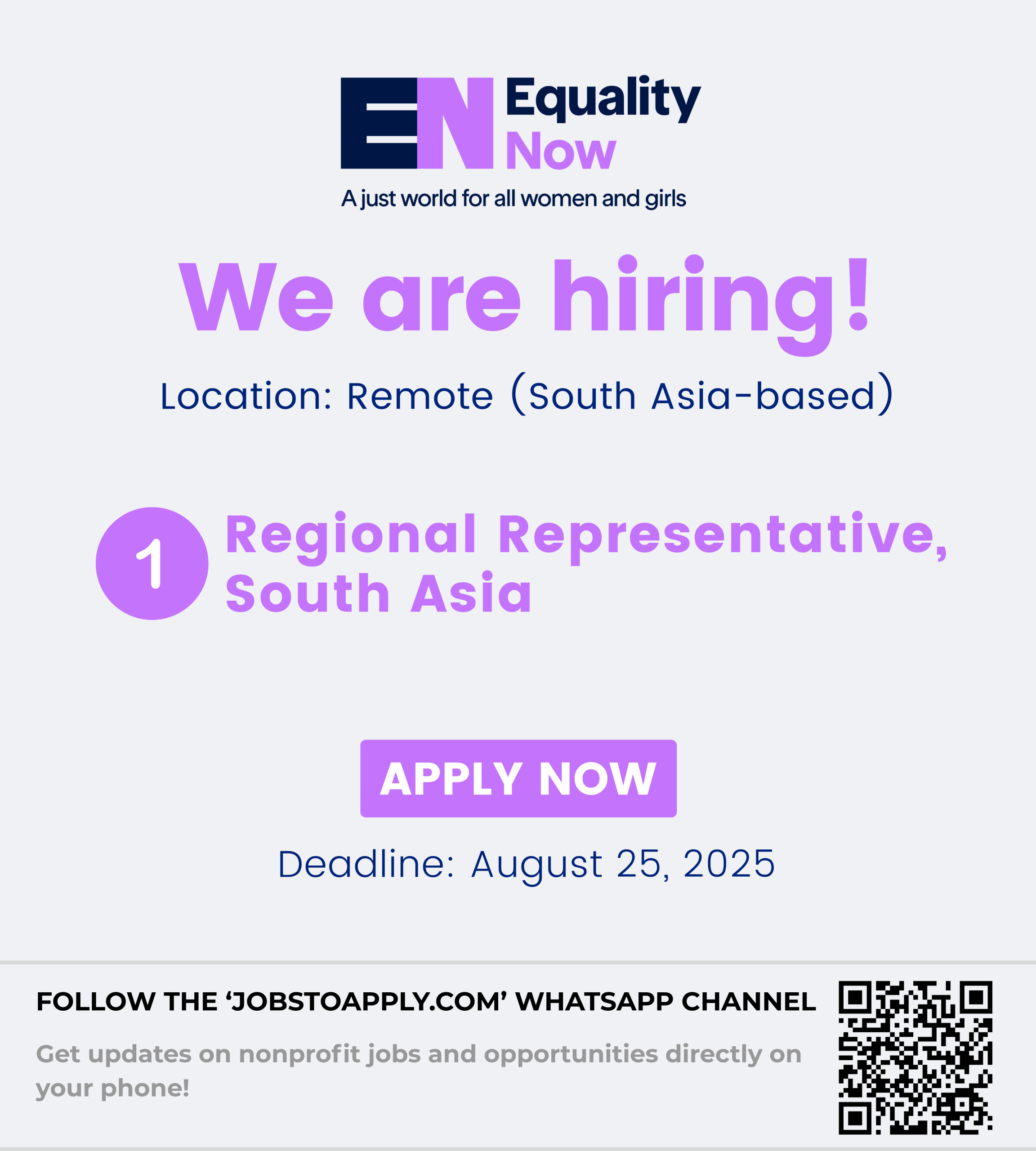 Regional Representative, South Asia 