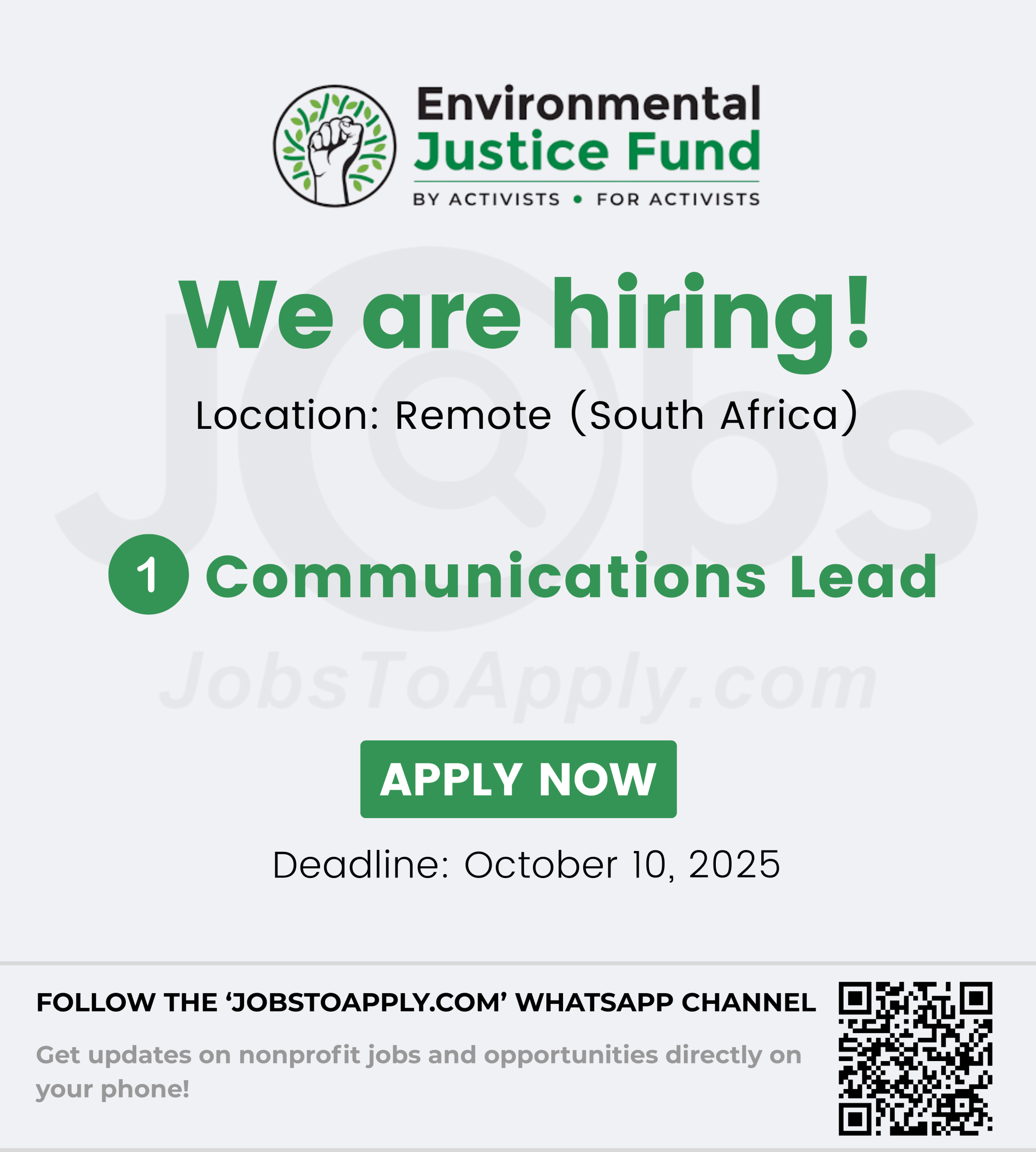Communications Lead
