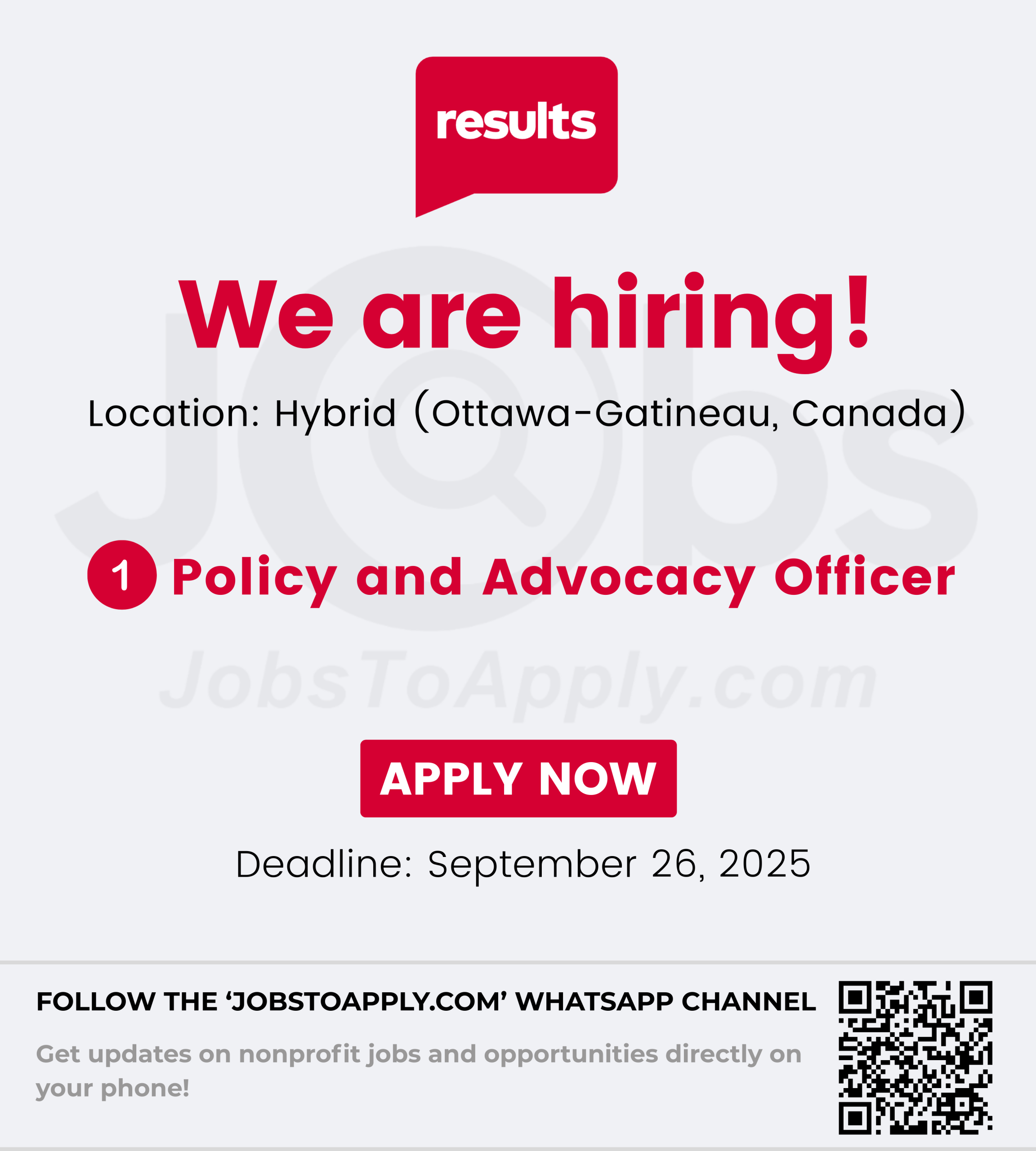 Policy and Advocacy Officer 
