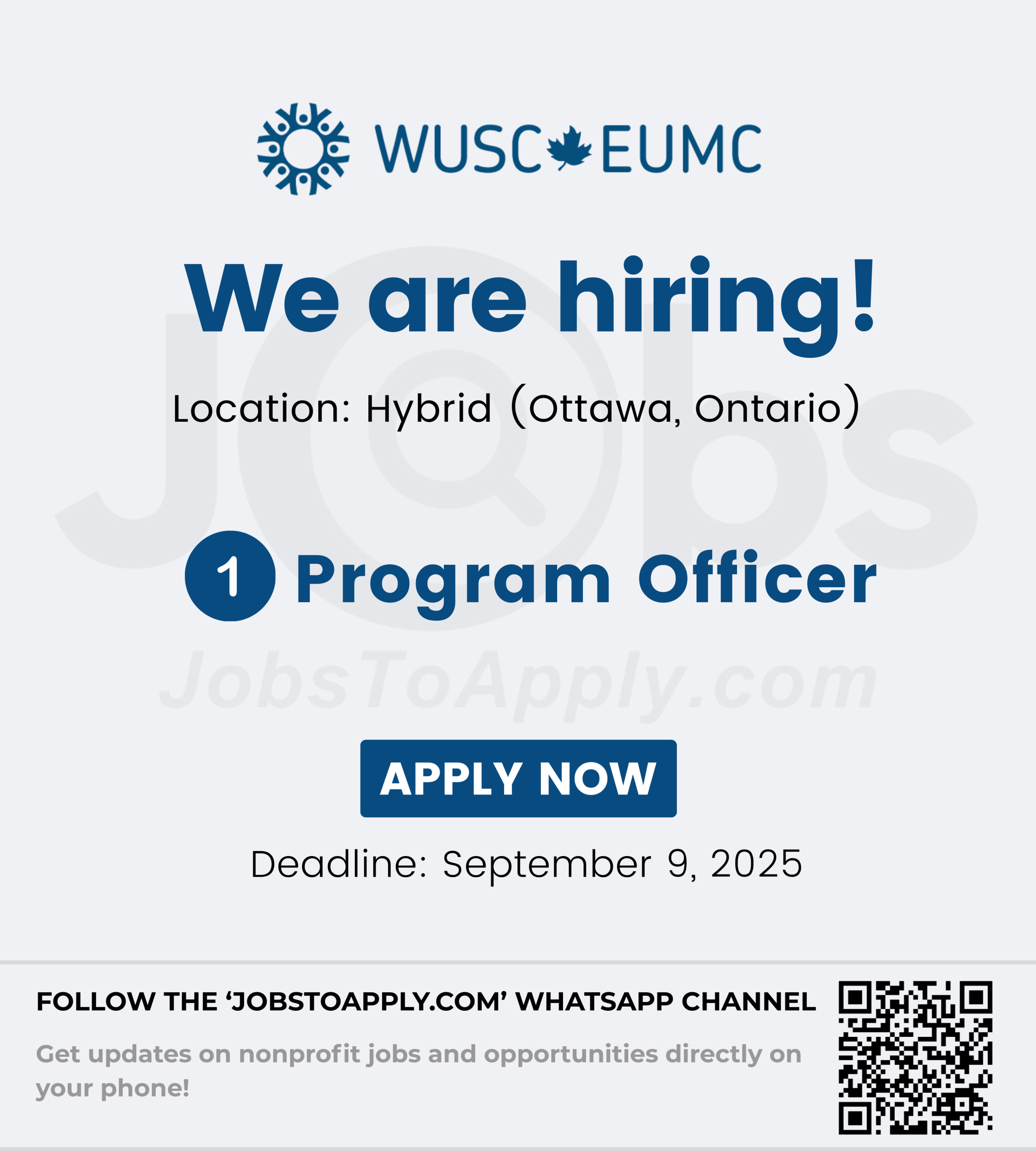Program Officer, Volunteer Recruitment & Mobilization