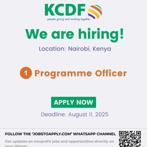 Programme Officer – Partnerships & Resource Mobilization