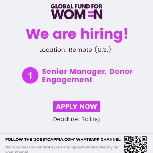 Senior Manager, Donor Engagement