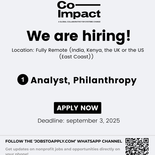 Analyst, Philanthropy