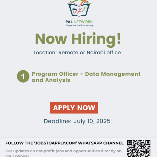 Program Officer – Data Management and Analysis